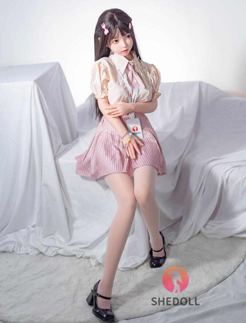 制服の眼鏡メイドスタッフ衣装 148cm - Dカップ ドール - ピンク リアルシリコン